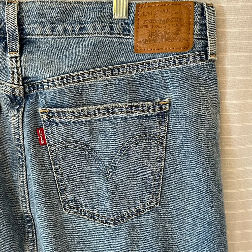 Levi’s Blue Denim Maxi Skirt with Slit - Picture 7 of 7